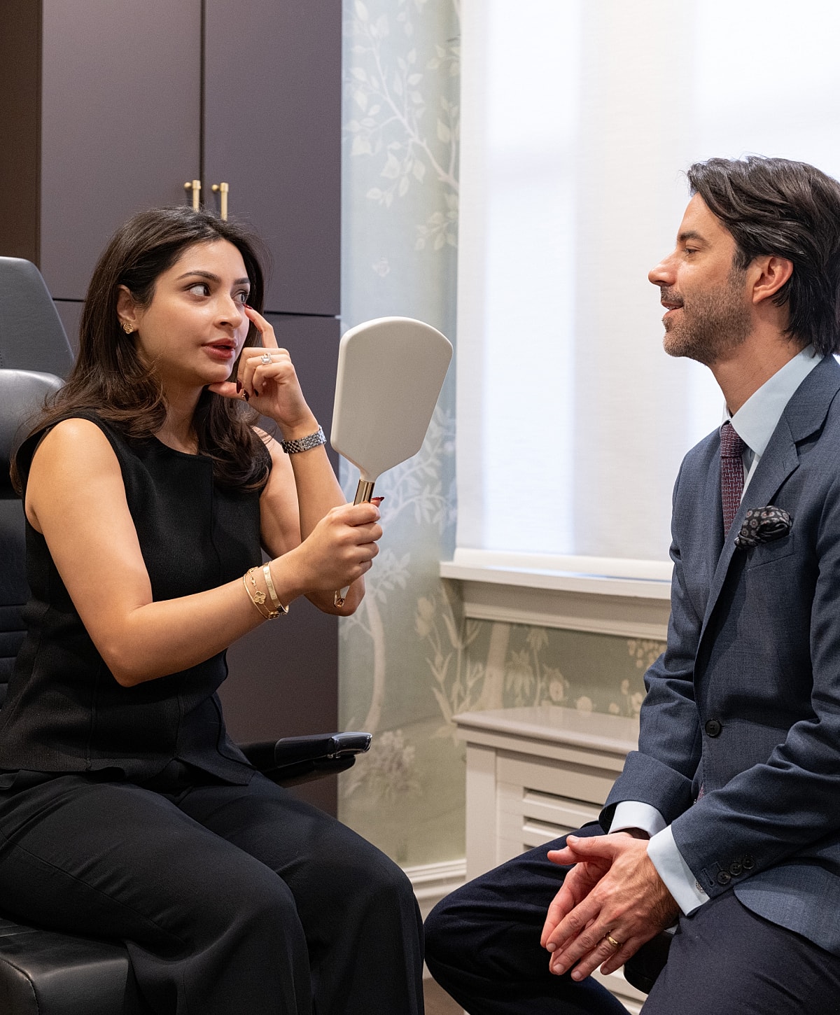 Consultation in a medical aesthetic office.