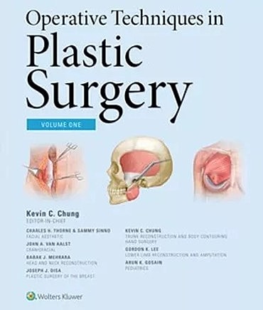 Plastic surgery techniques textbook cover image.