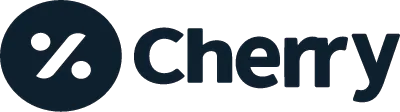 Cherry logo with percentage symbol design