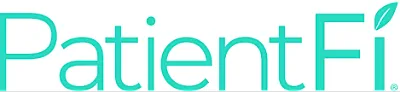 PatientFi logo in teal lettering